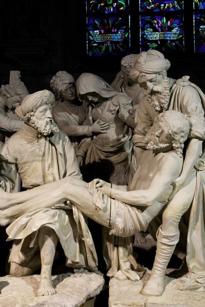 De Graflegging en de Flauwte van de Maagd door Ligier Richier