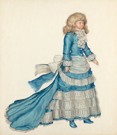Pop in blauwe jurk, 1935-1942 door Lillian Causey