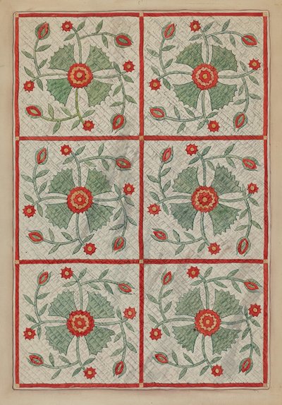 Quilt, ca. 1937 door Lillian Causey