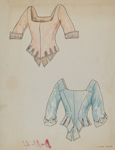 Satijnen lijfje, ca. 1938 door Lillian Causey