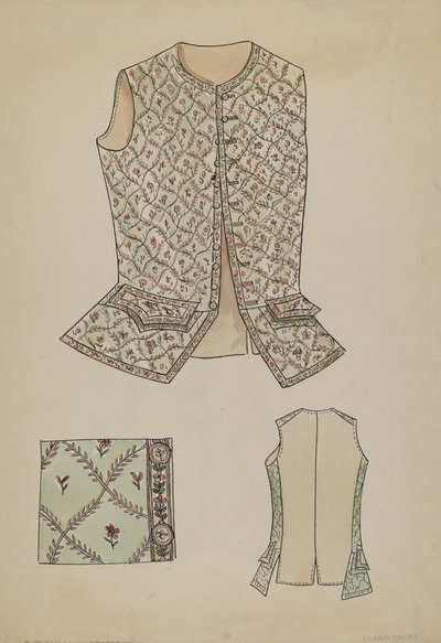 Vest, 1935-1942 door Lillian Causey