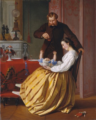 Gesprekstuk, ca. 1851-52 door Lilly Martin Spencer