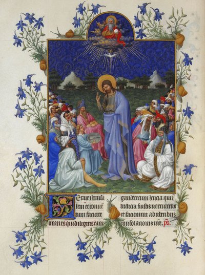 Très Riches Heures du duc de Berry - De Voeding van de Menigte door Limbourg Brothers