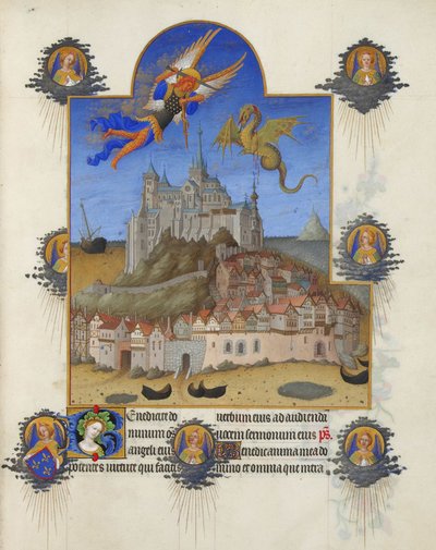 Très Riches Heures du duc de Berry - De Mis van Sint Michael door Limbourg Brothers