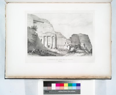 Graf in het zuiden van de stad, Petra door Linant (Linant Pasha) Bellefonds