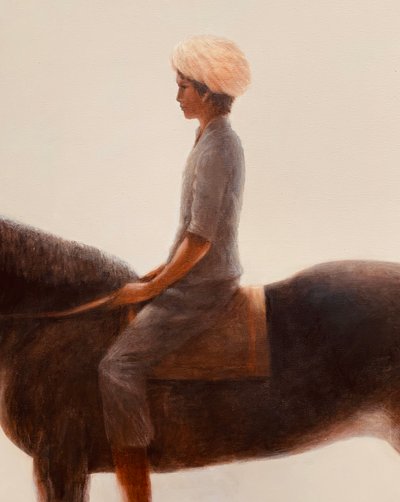 Jongen en paard door Lincoln Seligman