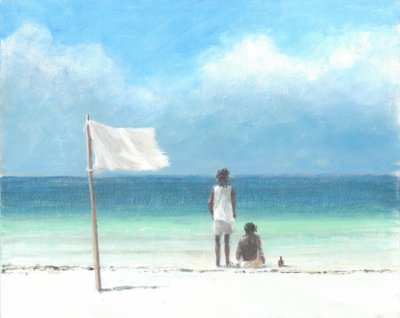Jongens op Strand, Kenia door Lincoln Seligman