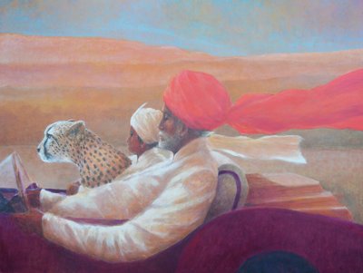 Maharaja, jongen + cheetah door Lincoln Seligman