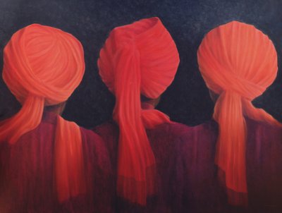 Tulband drieluik, 2005 door Lincoln Seligman