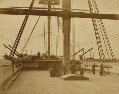 Kwartdek van HMS "Impregnable" door Linnaeus Tripe