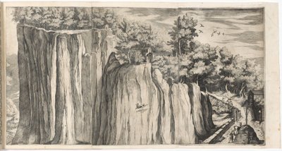 Uitzicht op de Berg van La Verna vanaf de Weg van Casentino (plaat A) door Lino Moroni