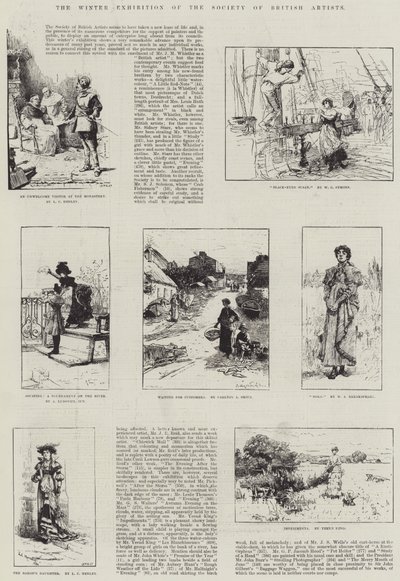 De Wintertentoonstelling van de Society of British Artists door Lionel Charles Henley
