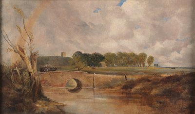 Een Regenboog - Uitzicht op de Stour door Lionel Constable