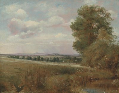 Landschap bij Hampstead met Harrow in de Verte door Lionel Constable