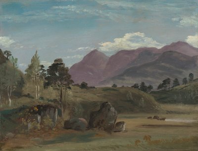 Berglandschap, mogelijk in het Lake District door Lionel Constable