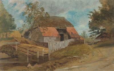 Oude Schuur, ca. 1855 door Lionel Constable