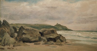 Uitzicht richting Rame Head, Cornwall, 19e eeuw door Lionel Constable