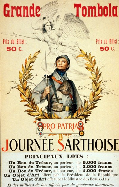 Grote loterij: Sarthoise dag - poster, ill. door Lionel Royer (1852 -1926) door Lionel Noel Royer