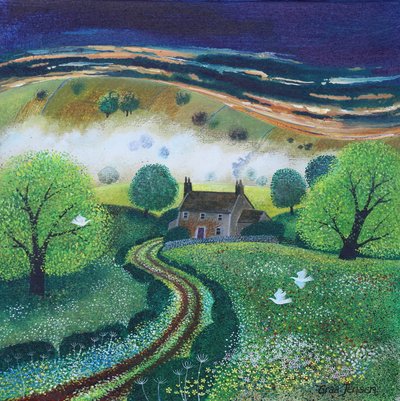 Smoky Valley, 2024 (acrylverf op doek) door Lisa Graa Jensen