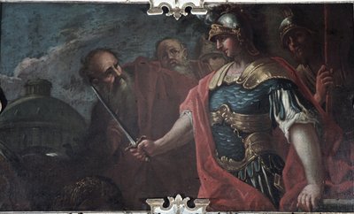 Alexander de Grote Snijdt de Gordiaanse Knoop Door, 1736-1737 door Livio Retti
