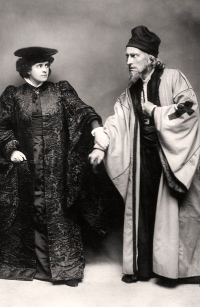 Gertude Elliott en Johnston Forbes-Robertson in De Koopman van Venetië, begin 20e eeuw door Lizzie Caswall Smith