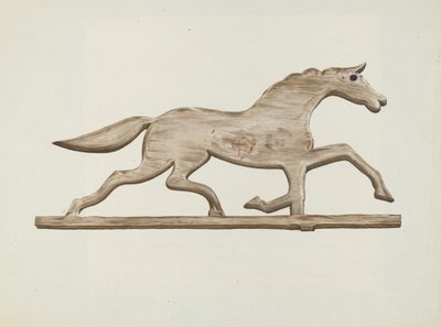 Paard Weerhaan, ca. 1938 door Lloyd Broome