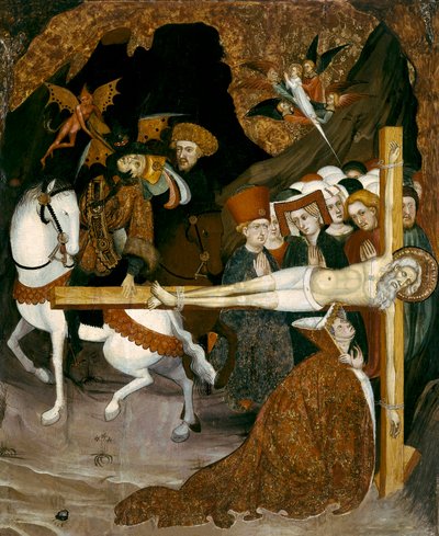 Kruisiging van de heilige Andreas de Apostel. Schilderij door Lluis Borrassa (1360-1425) door Lluís Borrassà
