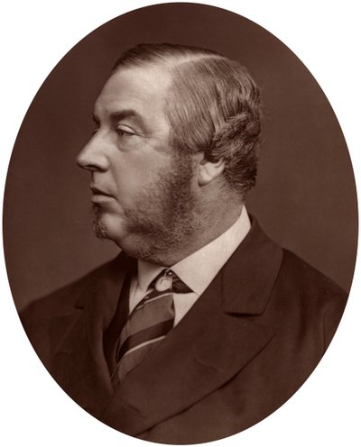 George Sclater-Booth MP, President van de Raad voor Lokale Overheid, 1878 door Lock and Whitfield