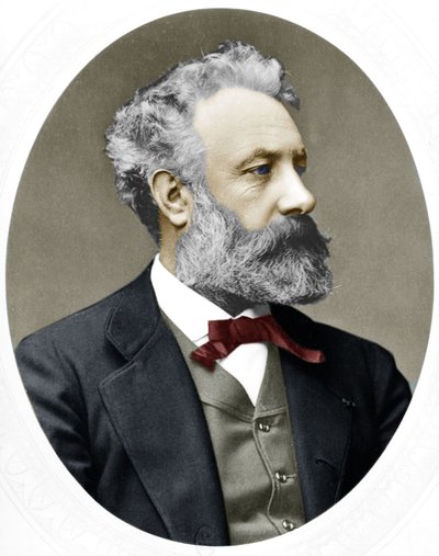 Jules Verne (1828-1905) Franse romanschrijver, hier in 1877 door Lock and Whitfield