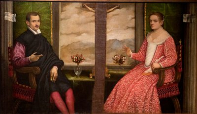 Portret van jong stel, XVI eeuw door Lodewijk Toeput