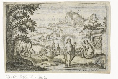 Christus verschijnt aan Maria Magdalena door Lodewijk Joseph Fruytiers