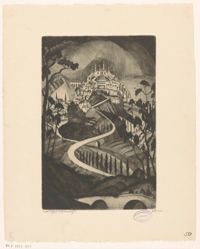Berg door Lodewijk Schelfhout (signed by artist)