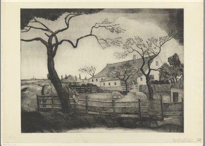 Boerderij met vee in Holland door Lodewijk Schelfhout (signed by artist)