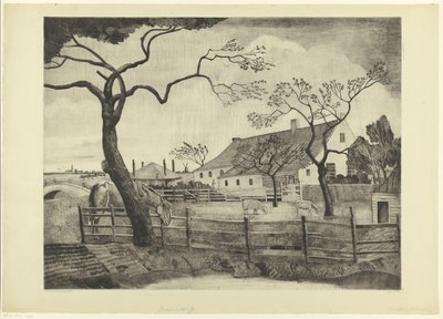 Boerderij met vee in Holland door Lodewijk Schelfhout (signed by artist)