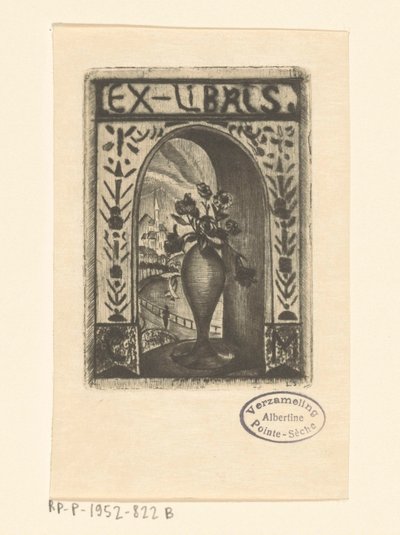 Ex libris van C. van der Meulen door Lodewijk Schelfhout (signed by artist)