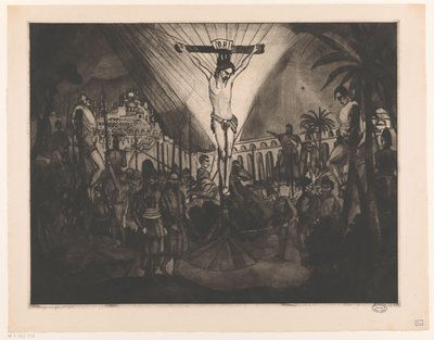 Golgotha II door Lodewijk Schelfhout (signed by artist)