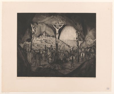 Golgotha door Lodewijk Schelfhout (signed by artist)
