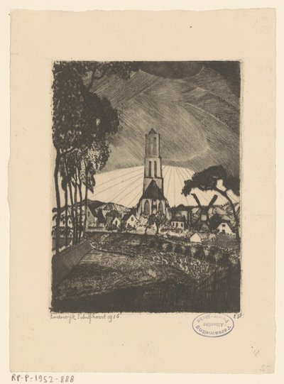 Lienden door Lodewijk Schelfhout (signed by artist)
