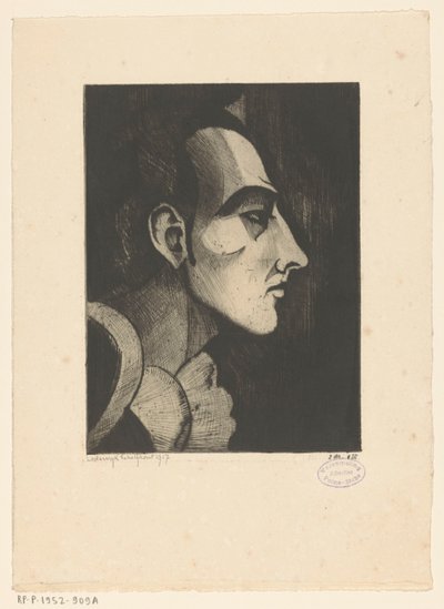 Pierrot I door Lodewijk Schelfhout (signed by artist)