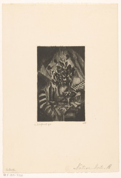 Stilleven door Lodewijk Schelfhout (signed by artist)