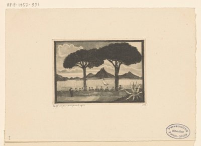 Twee bomen door Lodewijk Schelfhout (signed by artist)