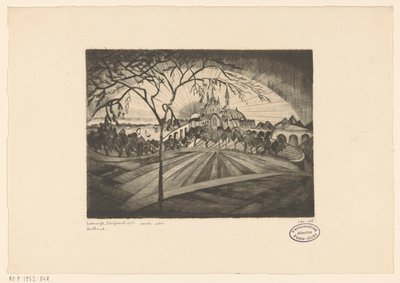 Zonsondergang door Lodewijk Schelfhout (signed by artist)