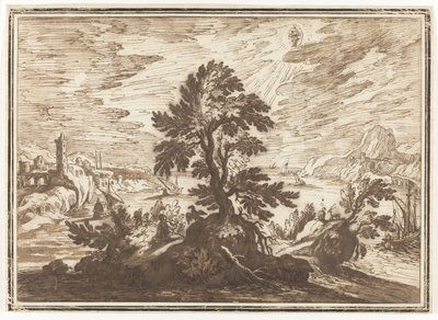 Johannes de Evangelist op Patmos door Lodewijk Toeput