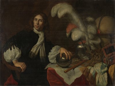 Postuum portret van Aucke Stellingwerff, admiraal van Friesland, gedood in 1665 bij Lowestoft door een kanonskogel door Lodewijk van der Helst