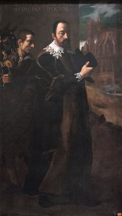Portret van Domenico Lanzoni door Lodovico (attr. to) Carracci