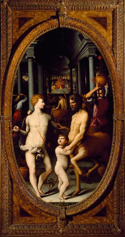 Apollo en de centaur Chiron door Lodovico Buti