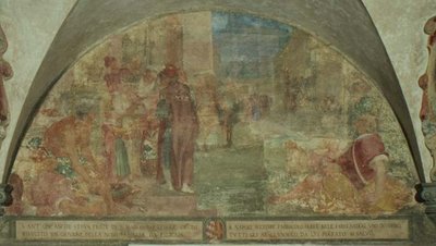 St. Antoninus Wekt een Jongeling van de Filicaia Familie uit de Dood door Lodovico Buti
