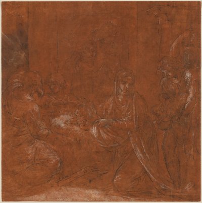 De aanbidding van de herders door Lodovico Carracci