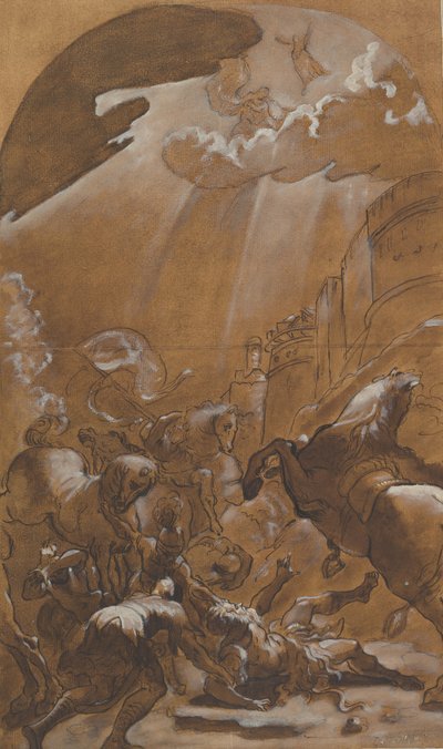 De bekering van Sint Paulus, ca. 1587-1589 door Lodovico Carracci