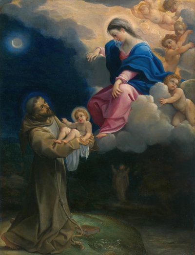 Het visioen van Sint Franciscus, ca. 1602 door Lodovico Carracci